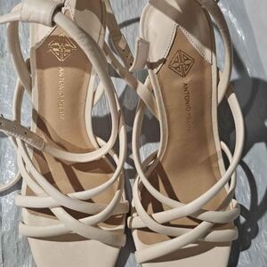 ANTONIO MELANI Ivory Strappy Sandals